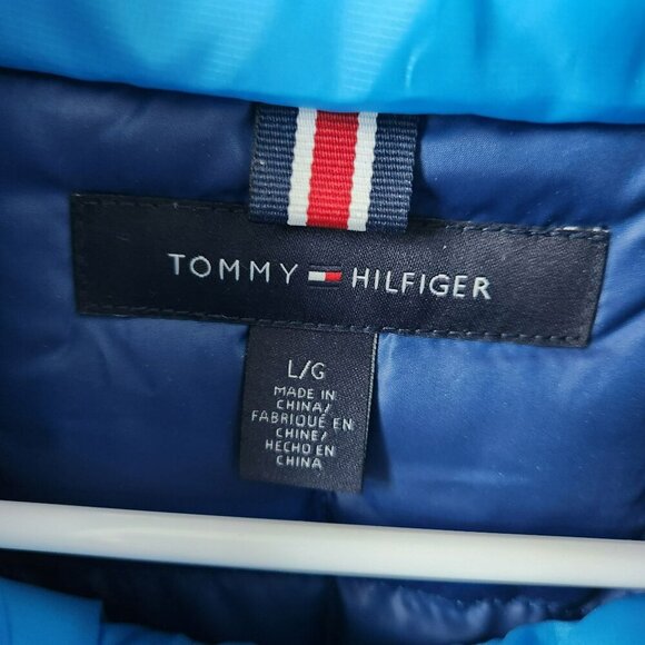 Tommy Hilfiger Mens Tropical Blue Polyester Duck Down Puffer Vest L/G - Picture 3 of 16